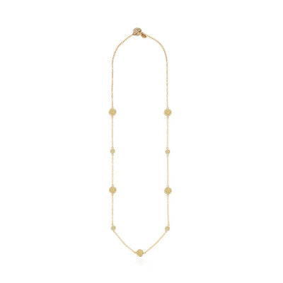 Anna Beck Classic Long Multi-Disc Station Gold Necklace