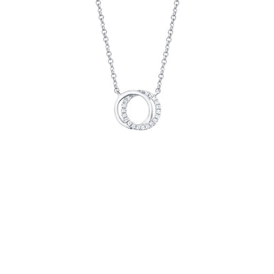 Shy Creation Love Knot Circle Necklace