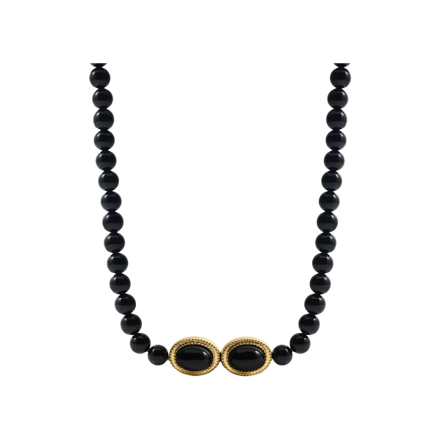 Luv AJ The Midnight Mesa Beaded Necklace in Gold