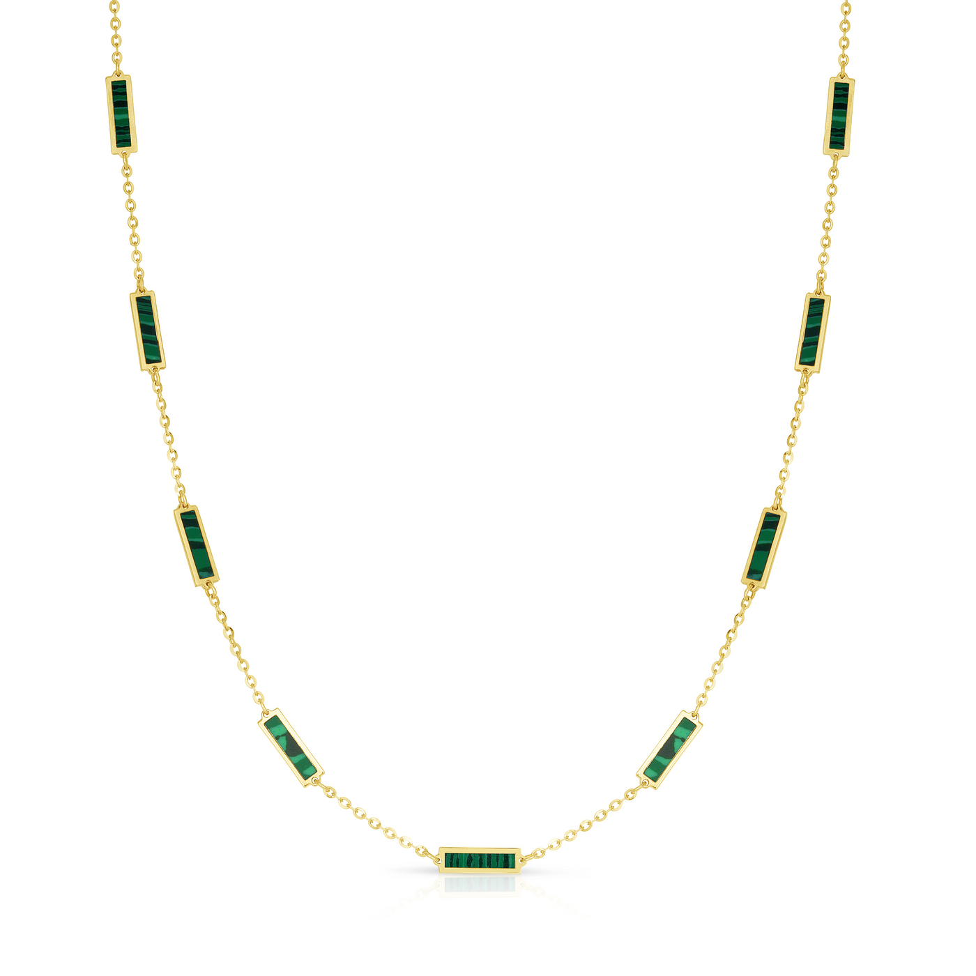 Tara Mikolay Malachite Inlay Bars Necklace