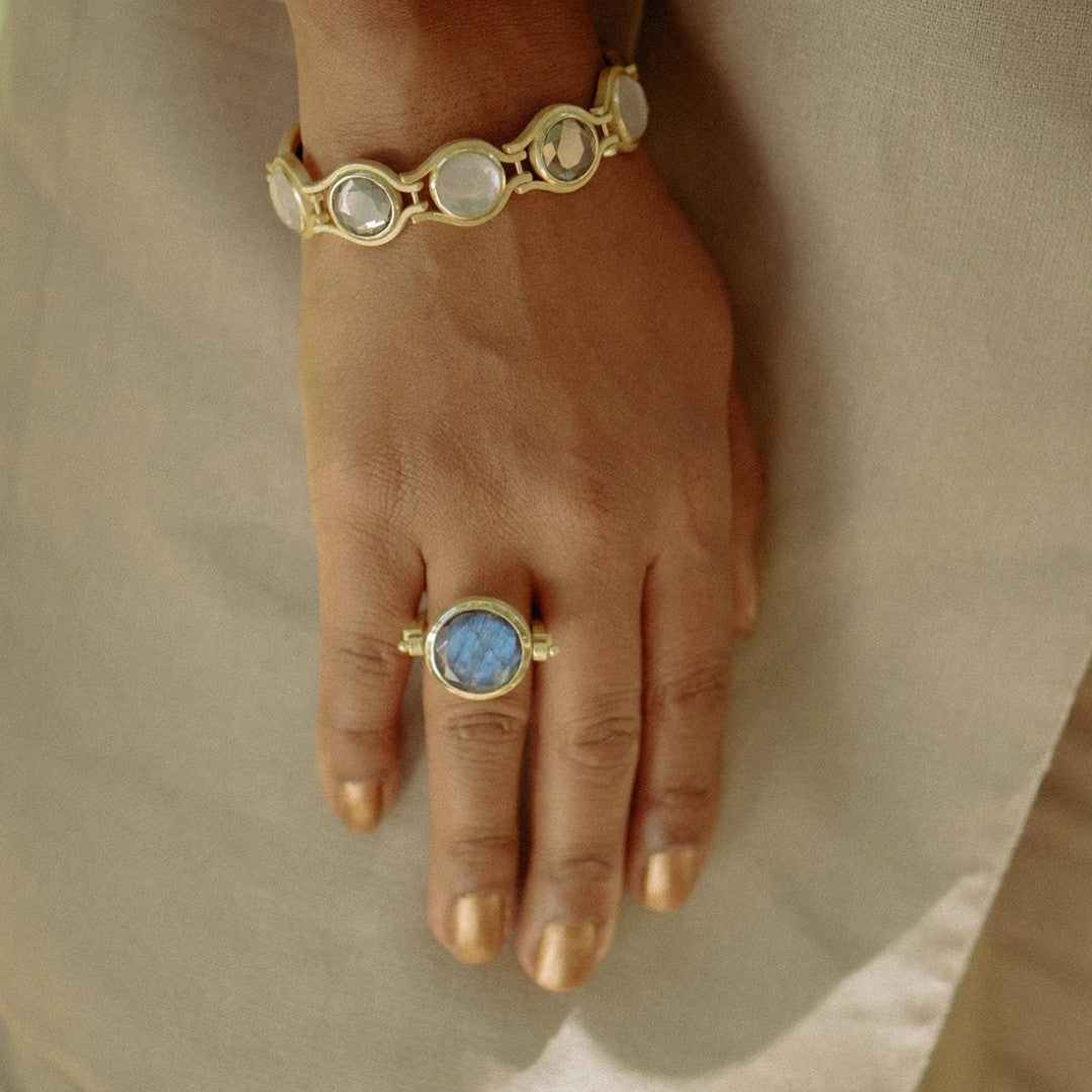 Marcia Moran Tanzanite & Mother of Pearl Reversible Ring