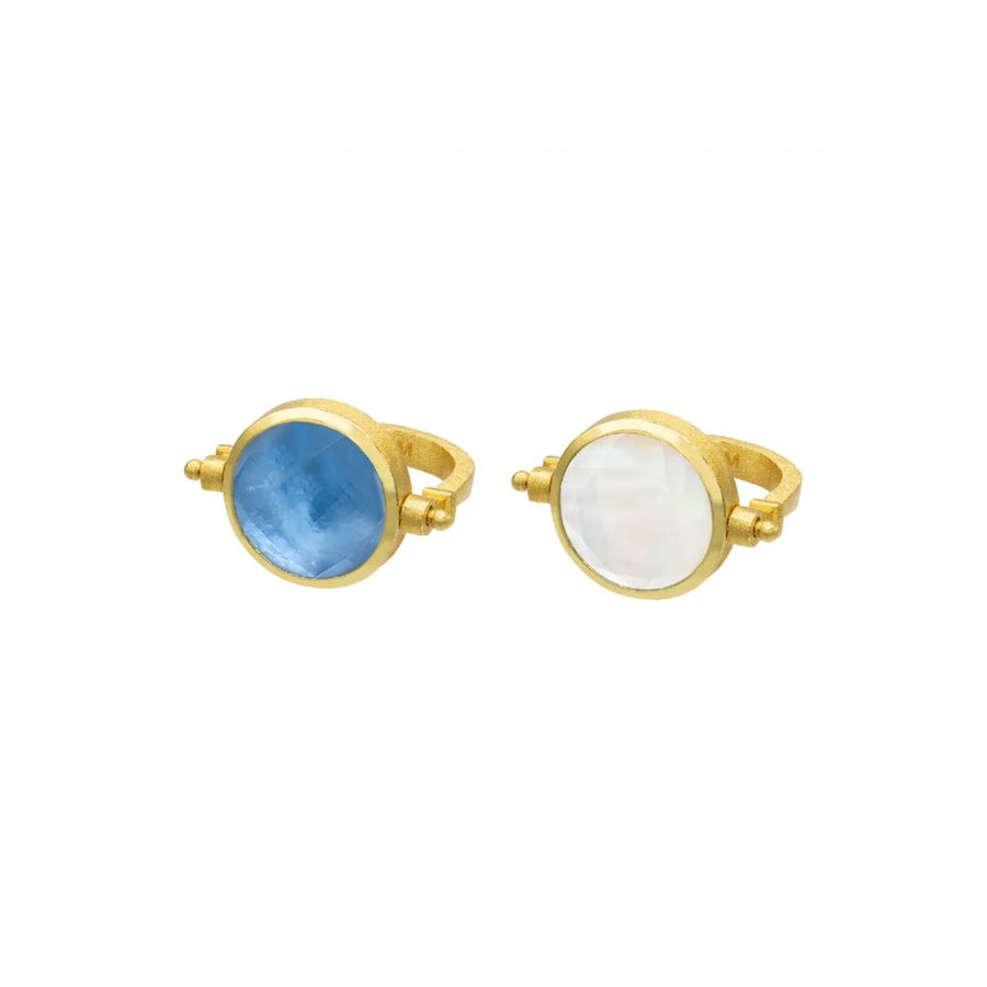 Marcia Moran Tanzanite & Mother of Pearl Reversible Ring