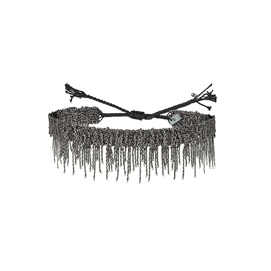 Marie Laure Chamorel Black Chain Fringe Bracelet N° 675