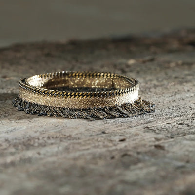 Marie Laure Chamorel Champagne Double Wrap Fringe Bracelet 1D007