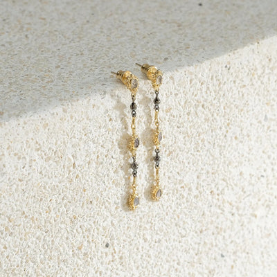 Marie Laure Chamorel Polki Diamond Linear Earrings N° 974