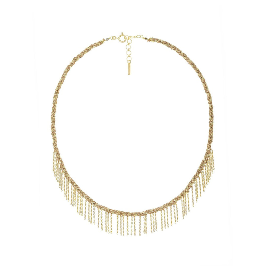 Marie Laure Chamorel Gold Chain Fringe Necklace N° 942