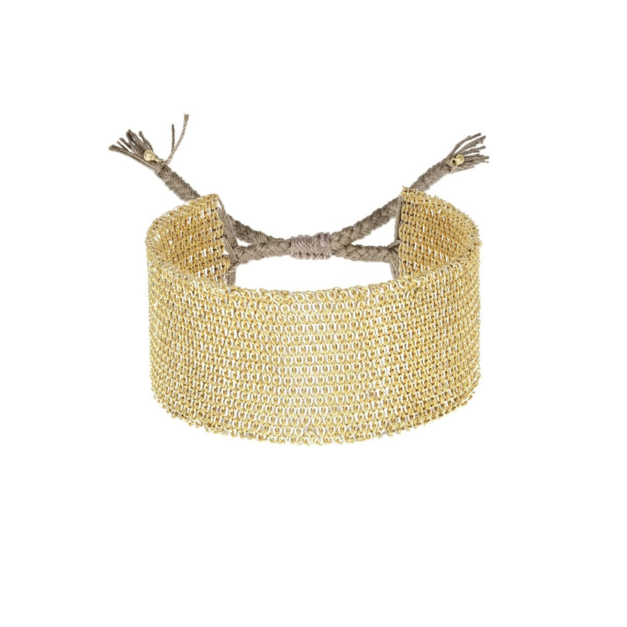 Marie Laure Chamorel Gold Chain Wide Bracelet N° 946