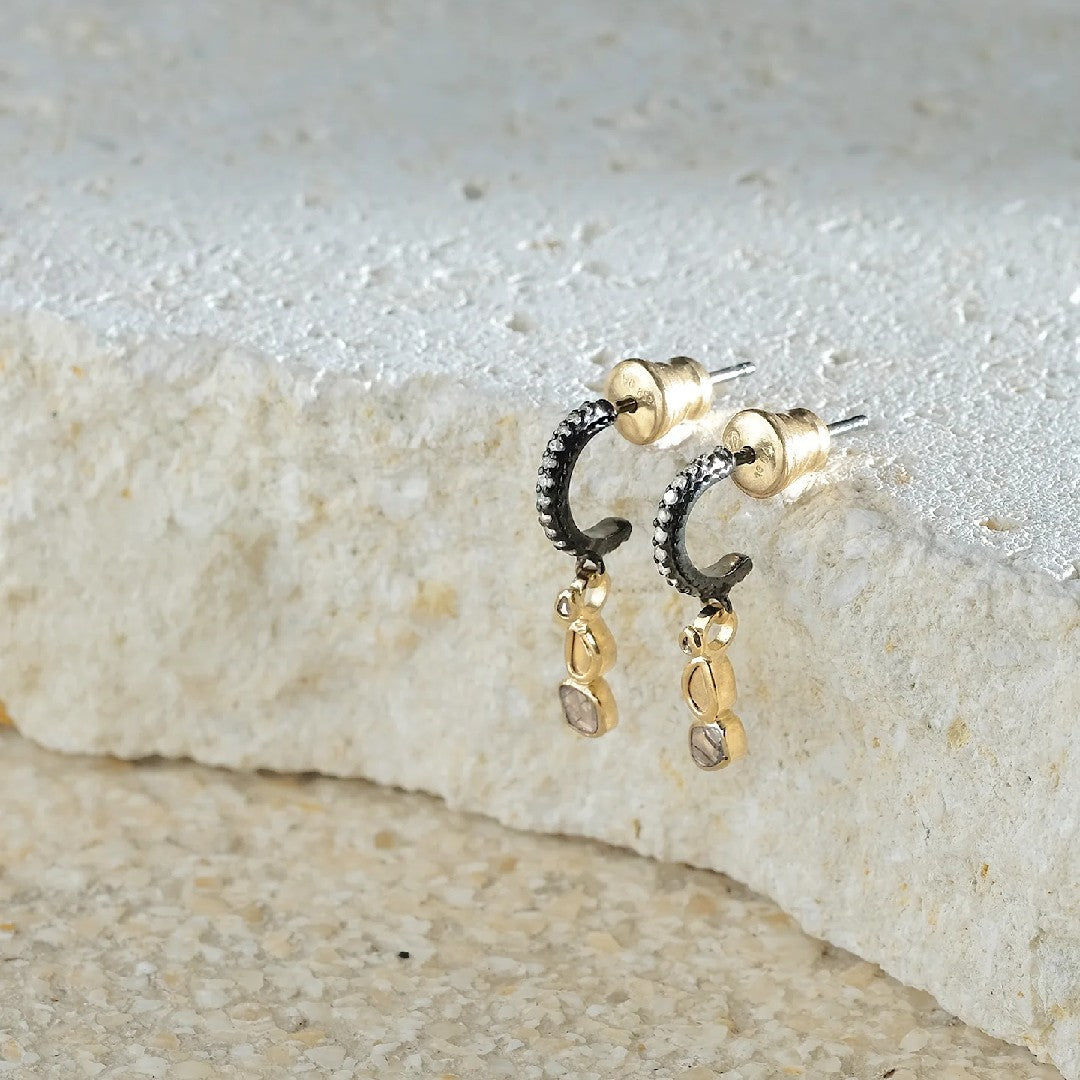 Marie Laure Chamorel Polki Diamond Huggie Hoops N° 964