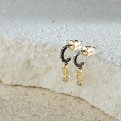 Marie Laure Chamorel Polki Diamond Huggie Hoops N° 964