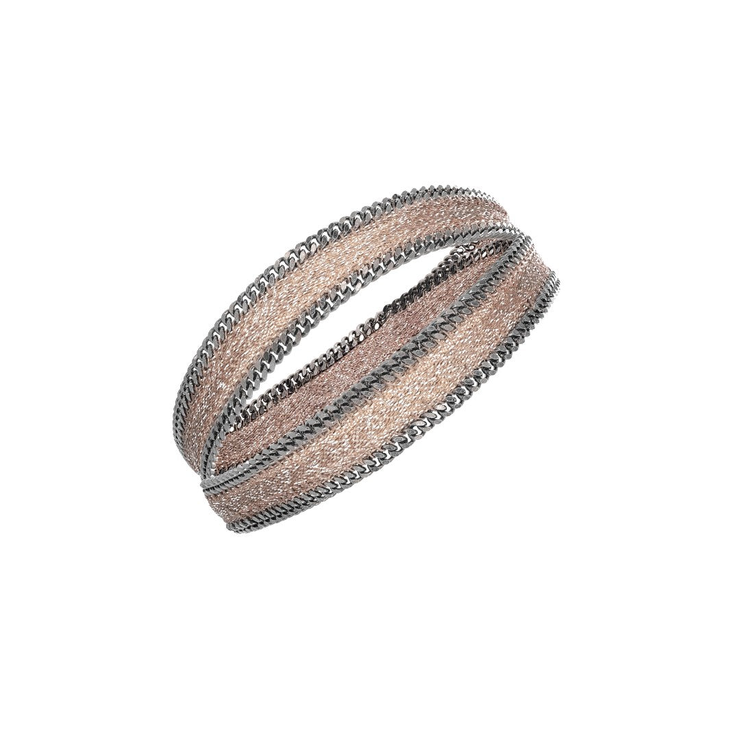 Marie Laure Chamorel Taupe Double Wrap Bracelet 1D006