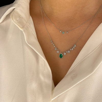 Meira T Emerald & Diamond Necklace