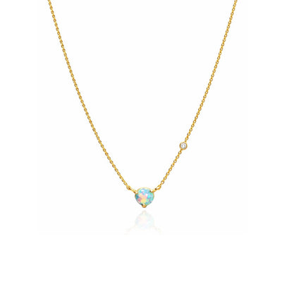 Mini Opal Pendant Necklace