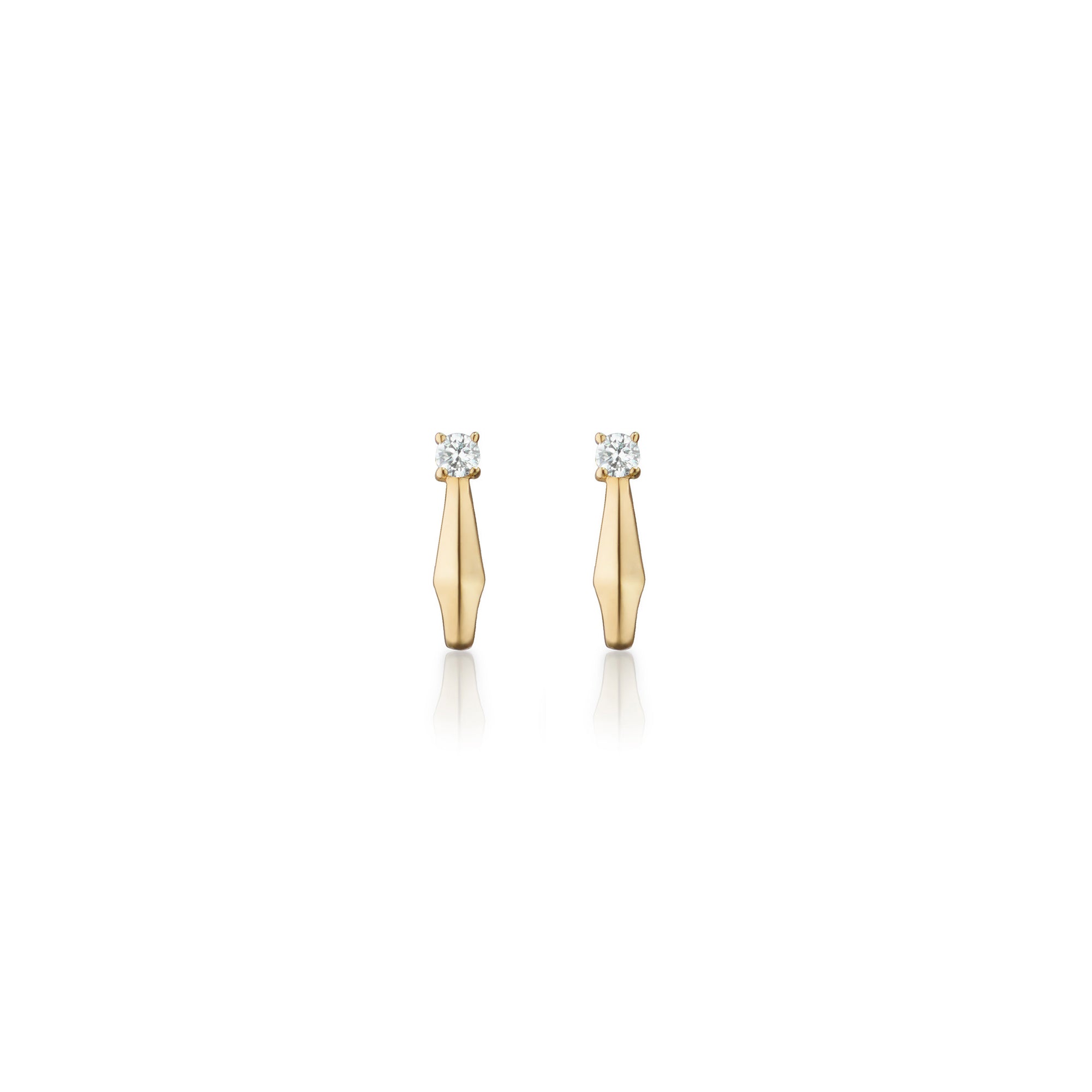 Monica Rich Kosann Petite Points North Earrings with Diamond