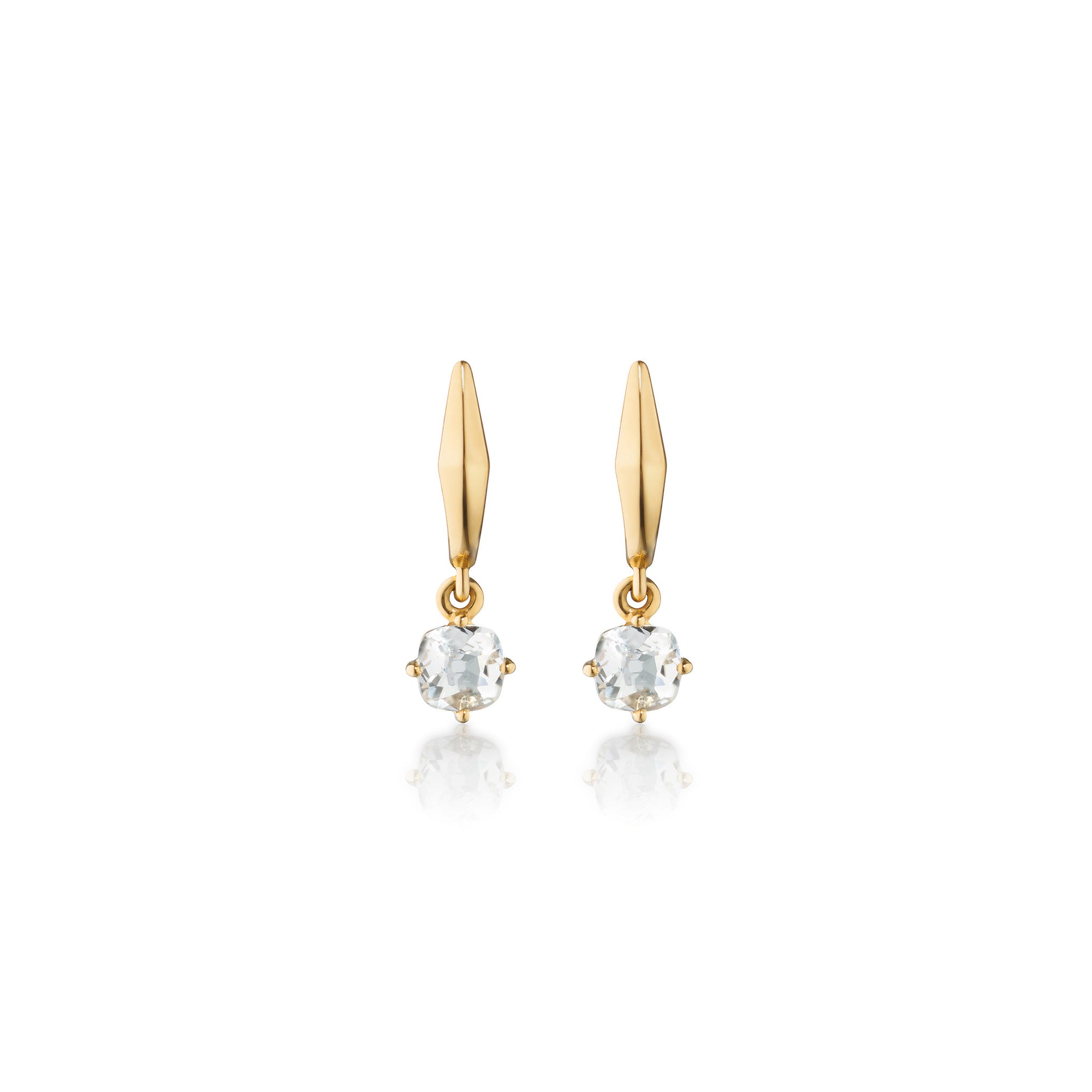 Monica Rich Kosann Points North Earrings with Rock Crystal