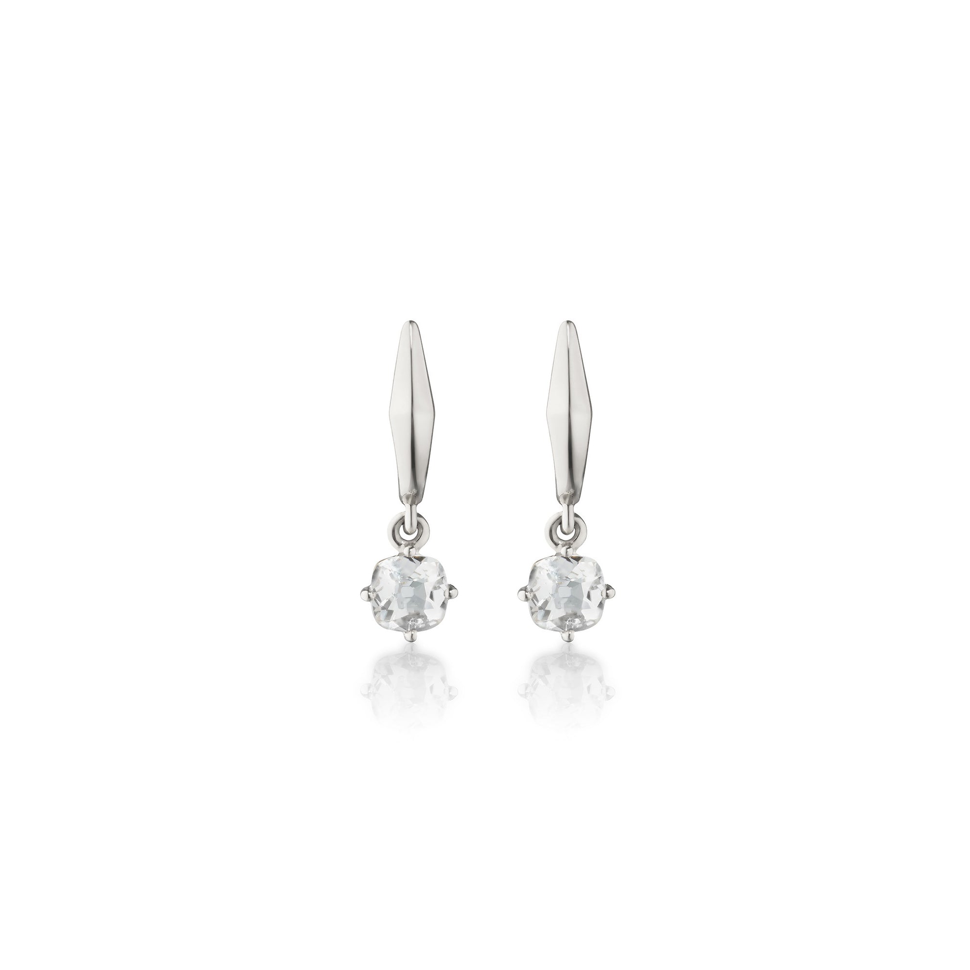 Monica Rich Kosann Points North Earrings with Rock Crystal