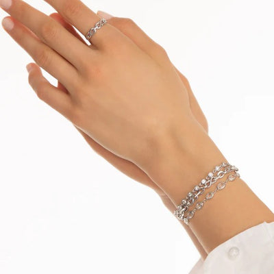 Monica Rich Kosann White Sapphire & Tsavorite Tennis Bracelet