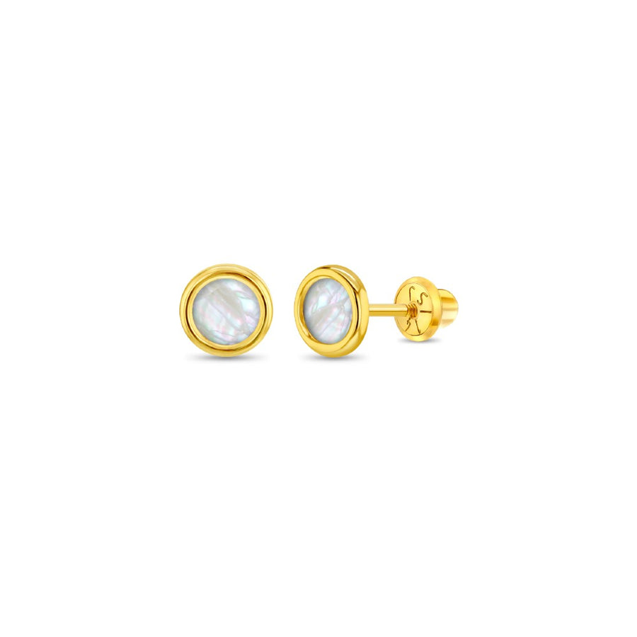 Mother of Pearl Bezel Little Girl's Earring