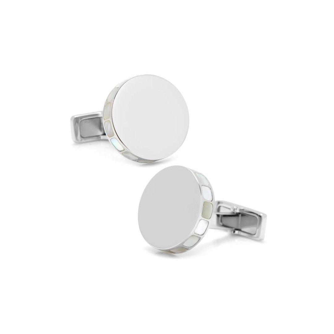 Mother of Pearl Mosaic Stainless Steel Cufflinks