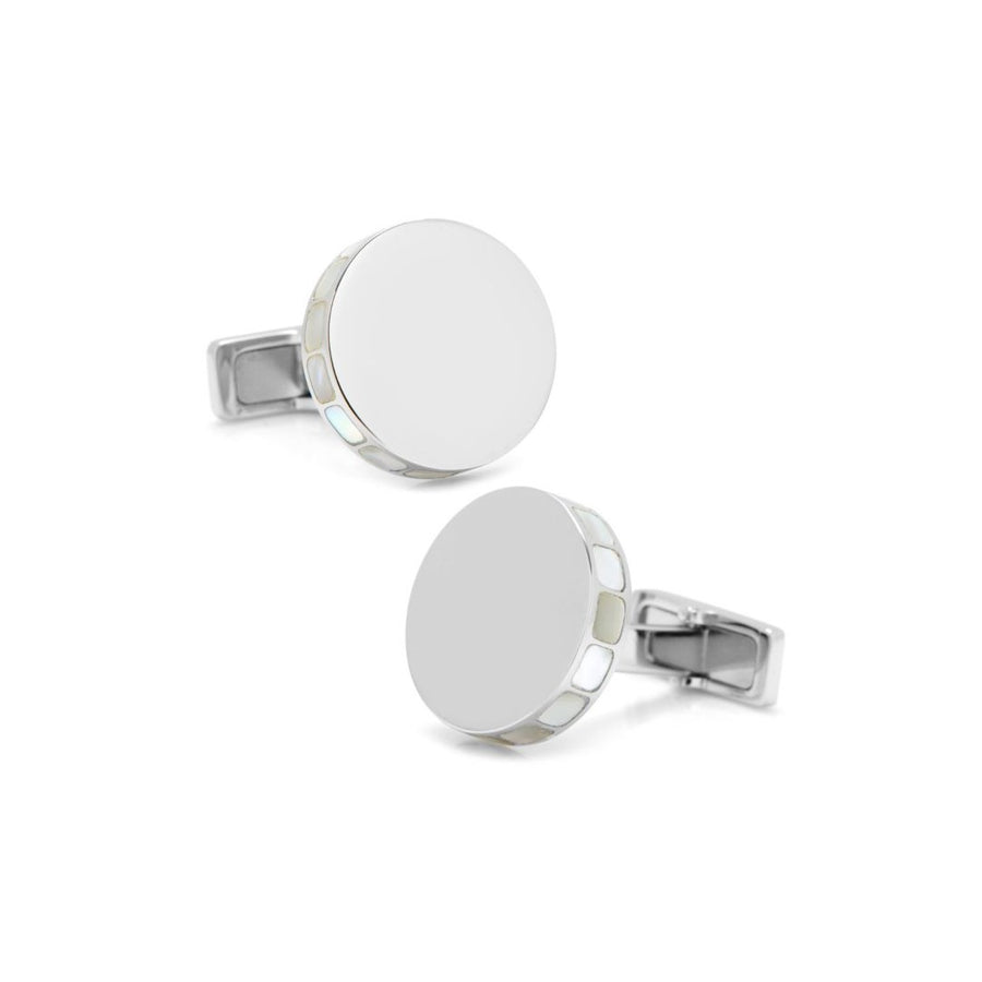 Mother of Pearl Mosaic Stainless Steel Cufflinks