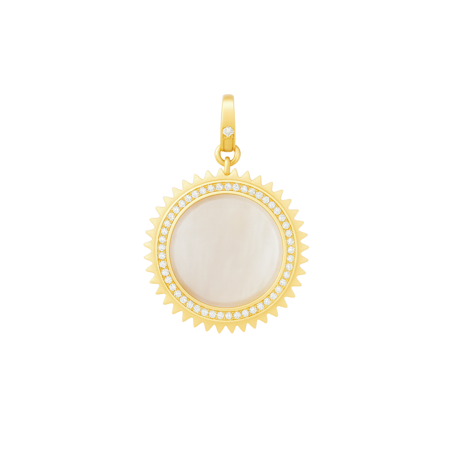 Tara Mikolay Round Mother Of Pearl Pendant