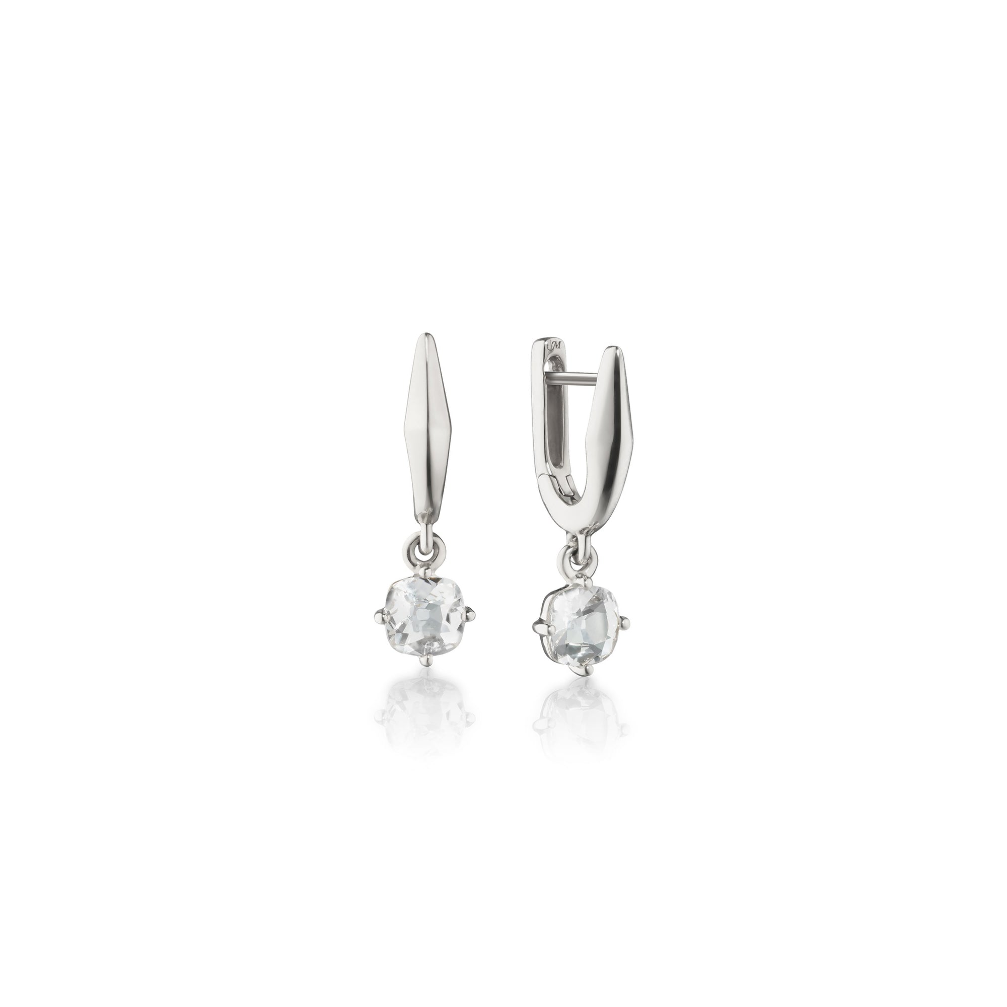 Monica Rich Kosann Points North Earrings with Rock Crystal