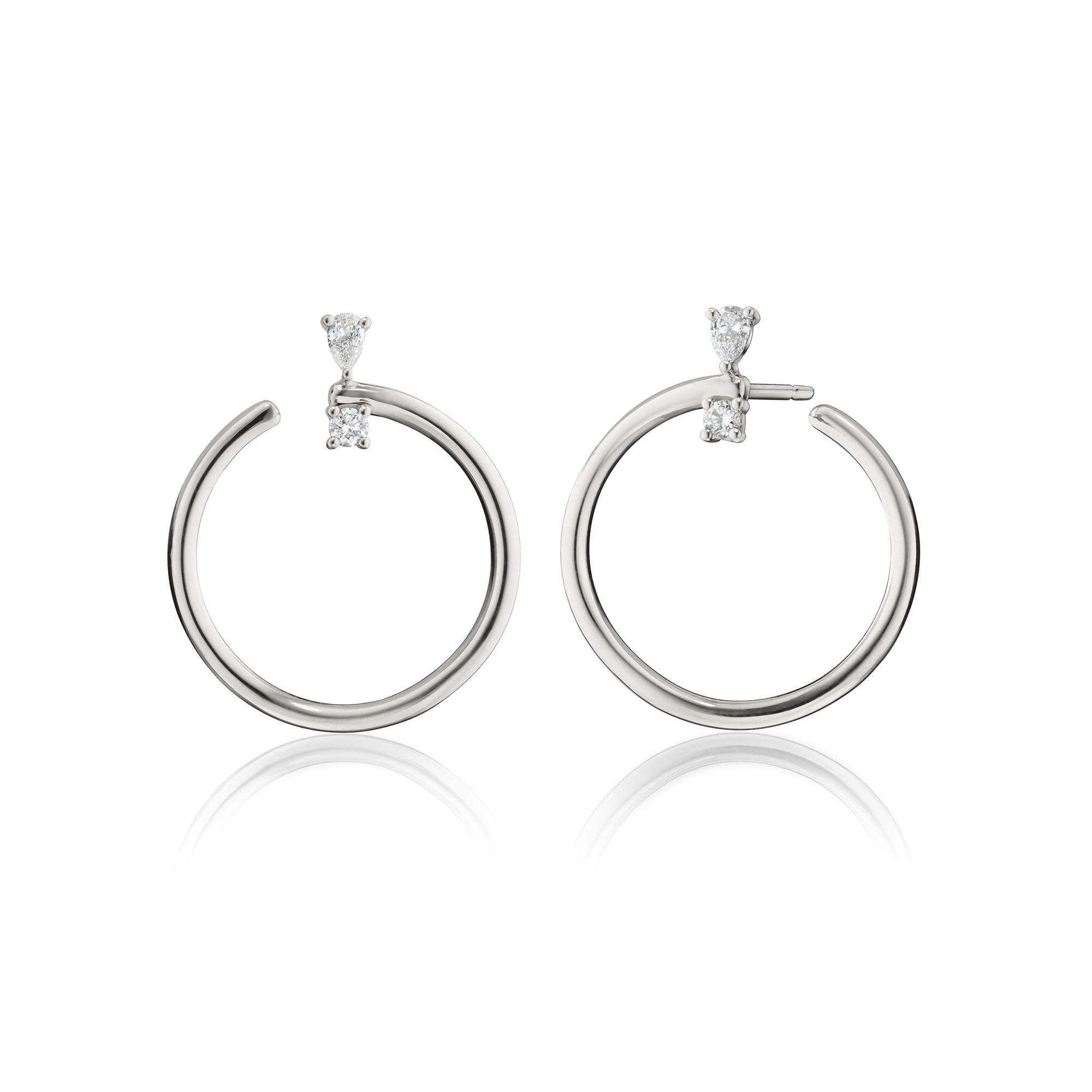 Monica Rich Kosann Galaxy Wrap Hoop Earring with White Sapphires