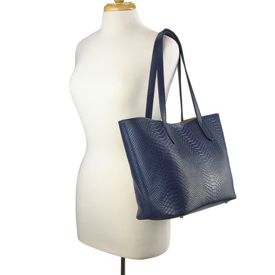 Gigi NY Python Leather Teddie Tote Bag