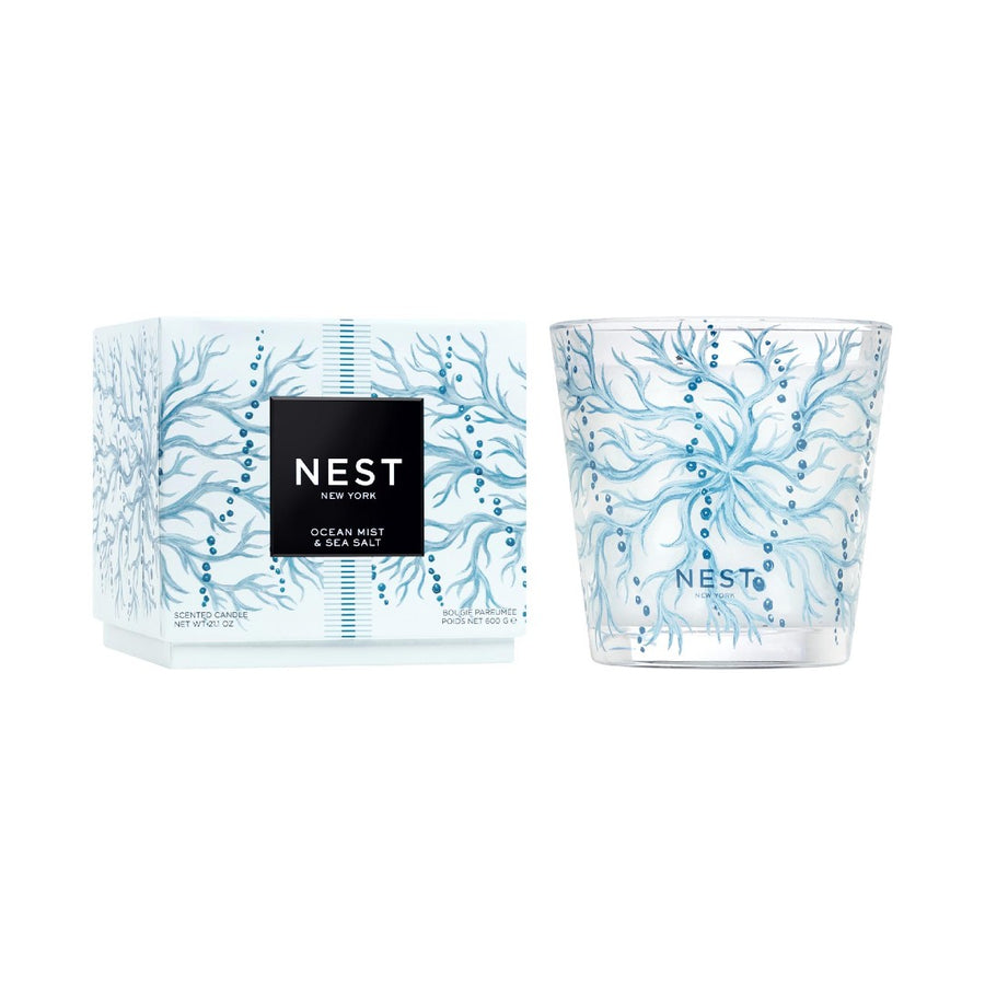 NEST Fragrances Decorative 3-Wick Candle in Ocean Mist & Sea Salt