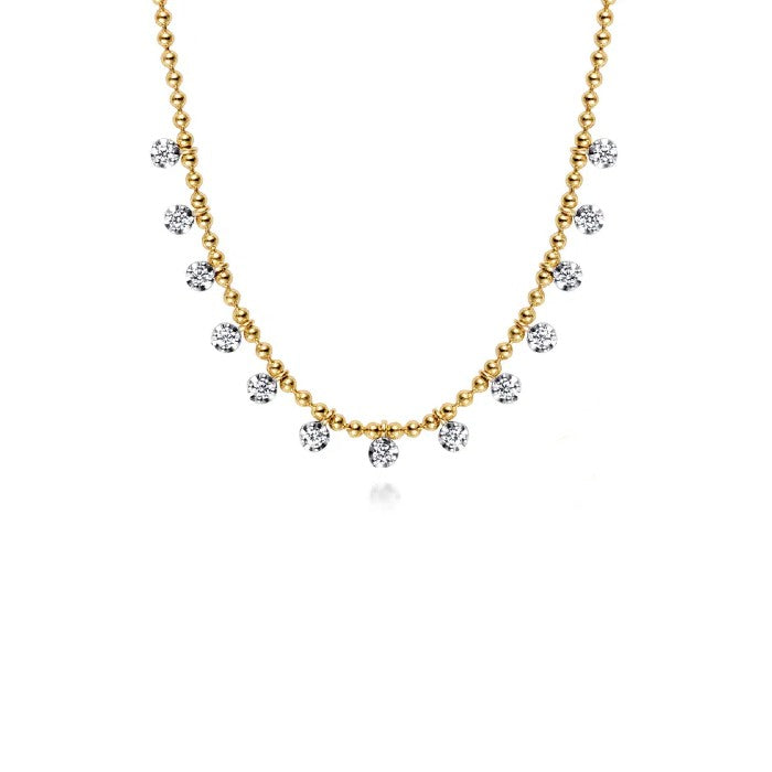 Gabriel & Co. Diamond Drop Station Bujukan Necklace