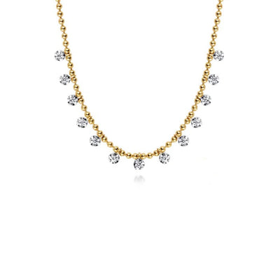 Gabriel & Co. Diamond Drop Station Bujukan Necklace
