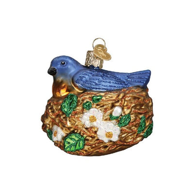 Old World Christmas Bird In Nest Ornament
