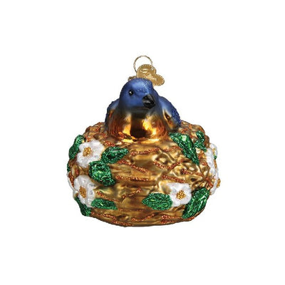 Old World Christmas Bird In Nest Ornament
