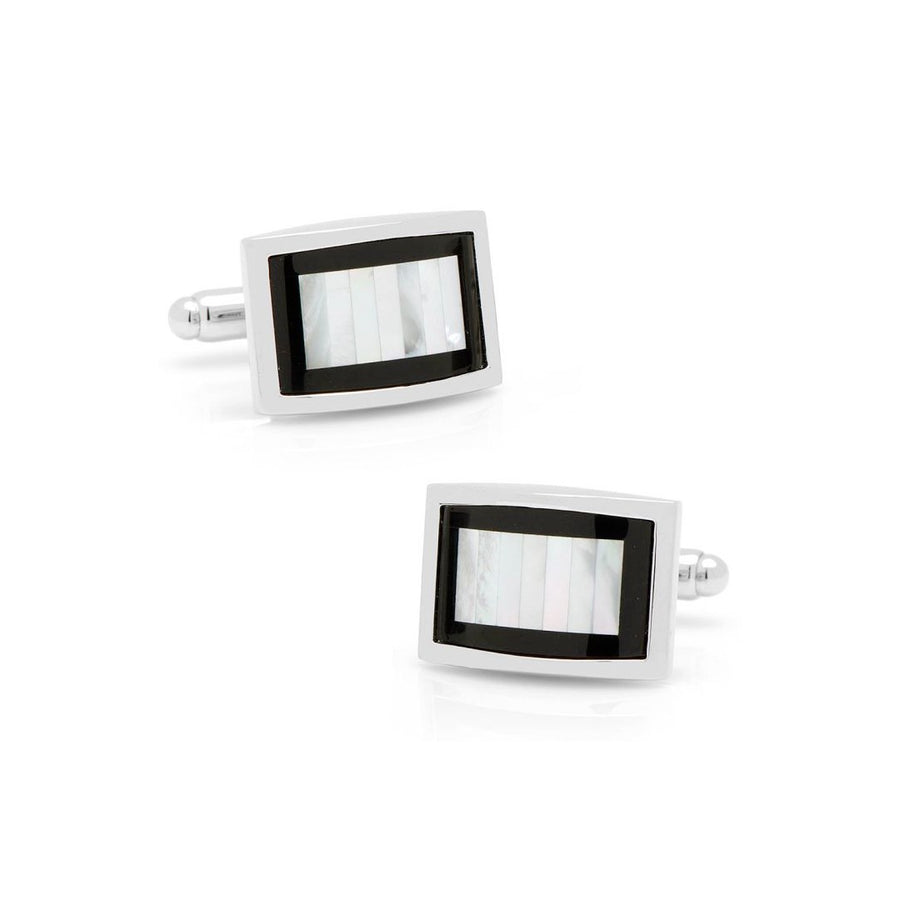 Onyx and Mother of Pearl Key Cufflinks