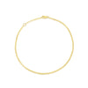 Open Curb Chain Anklet in Yellow Gold