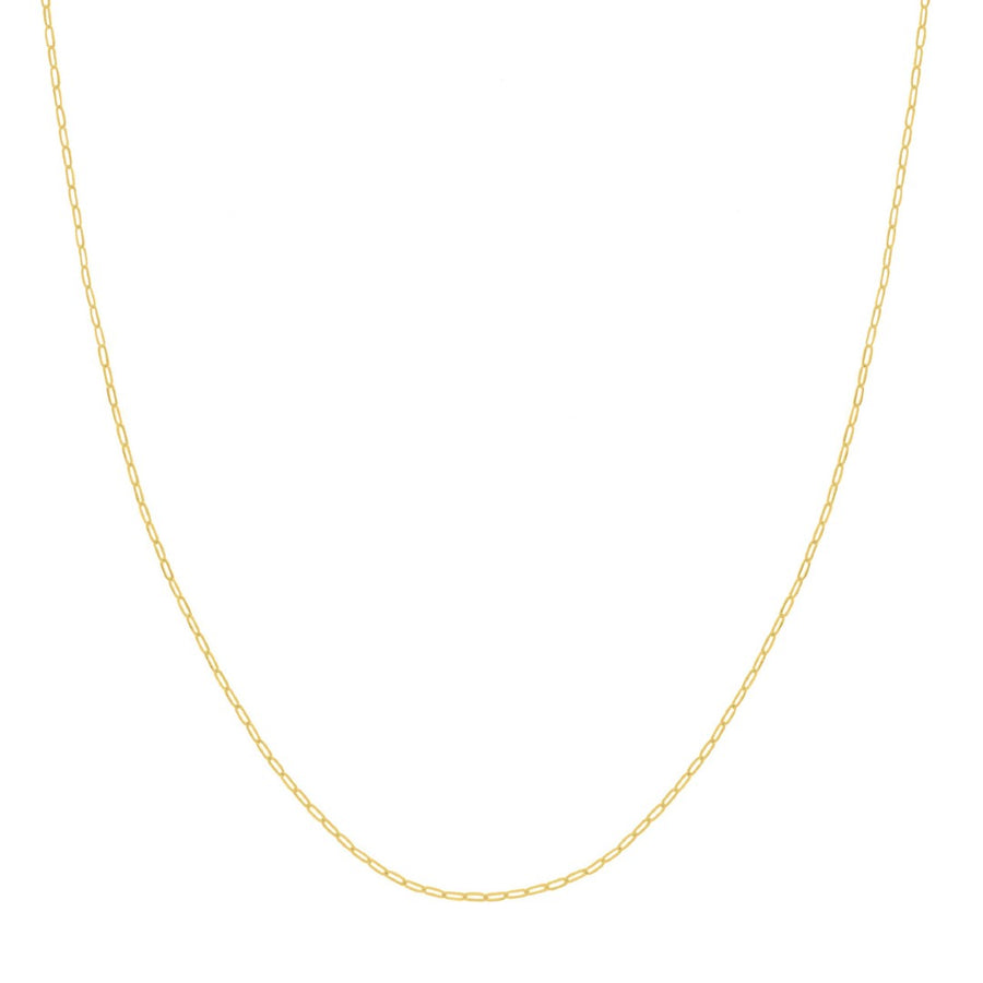 Paperclip 1.25mm Chain in Yellow Gold