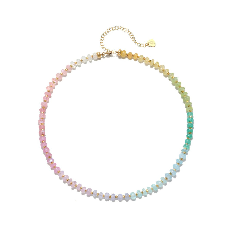 Pastel Rainbow Moonstone Sparkle Necklace