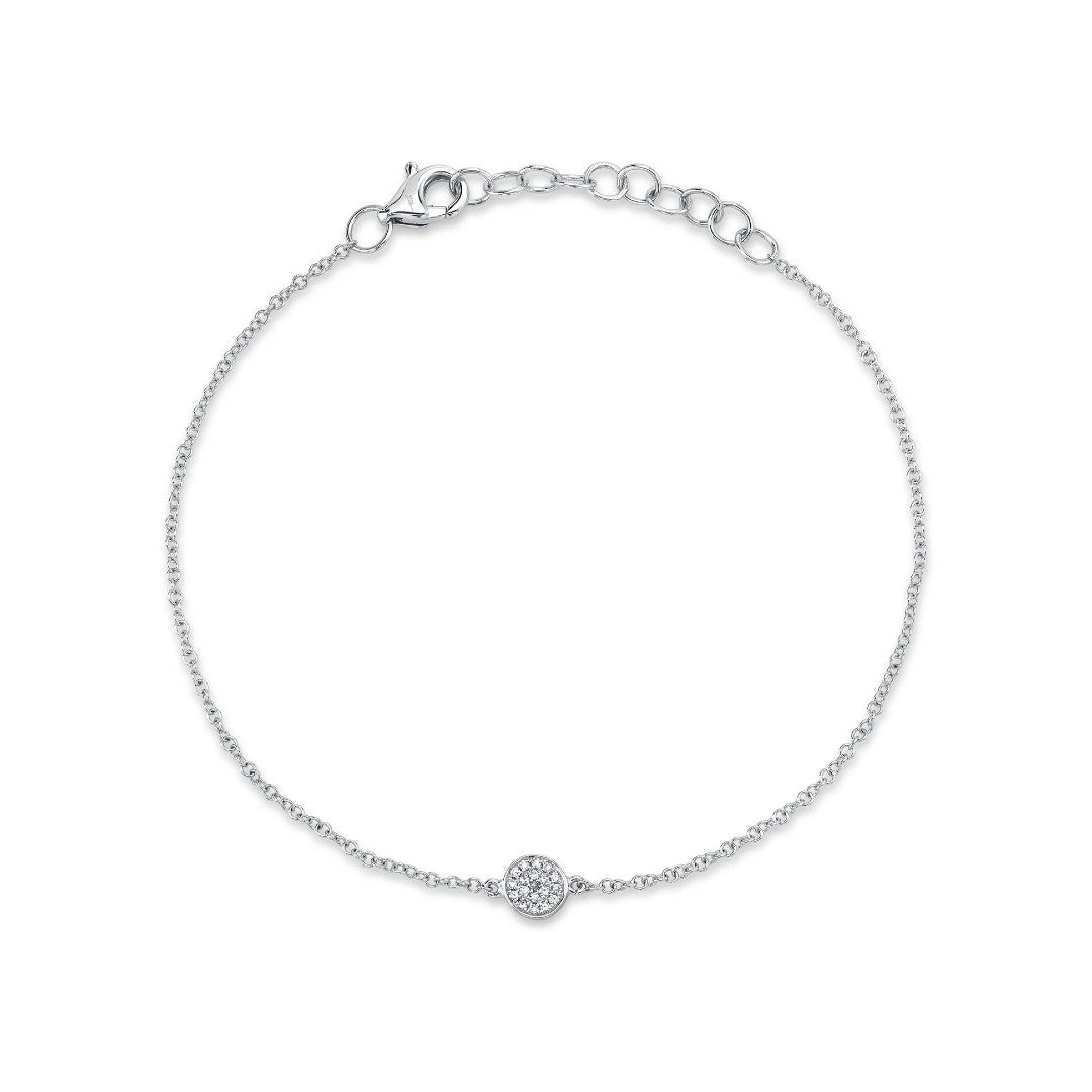 Shy Creation Pave Diamond Circle Bracelet