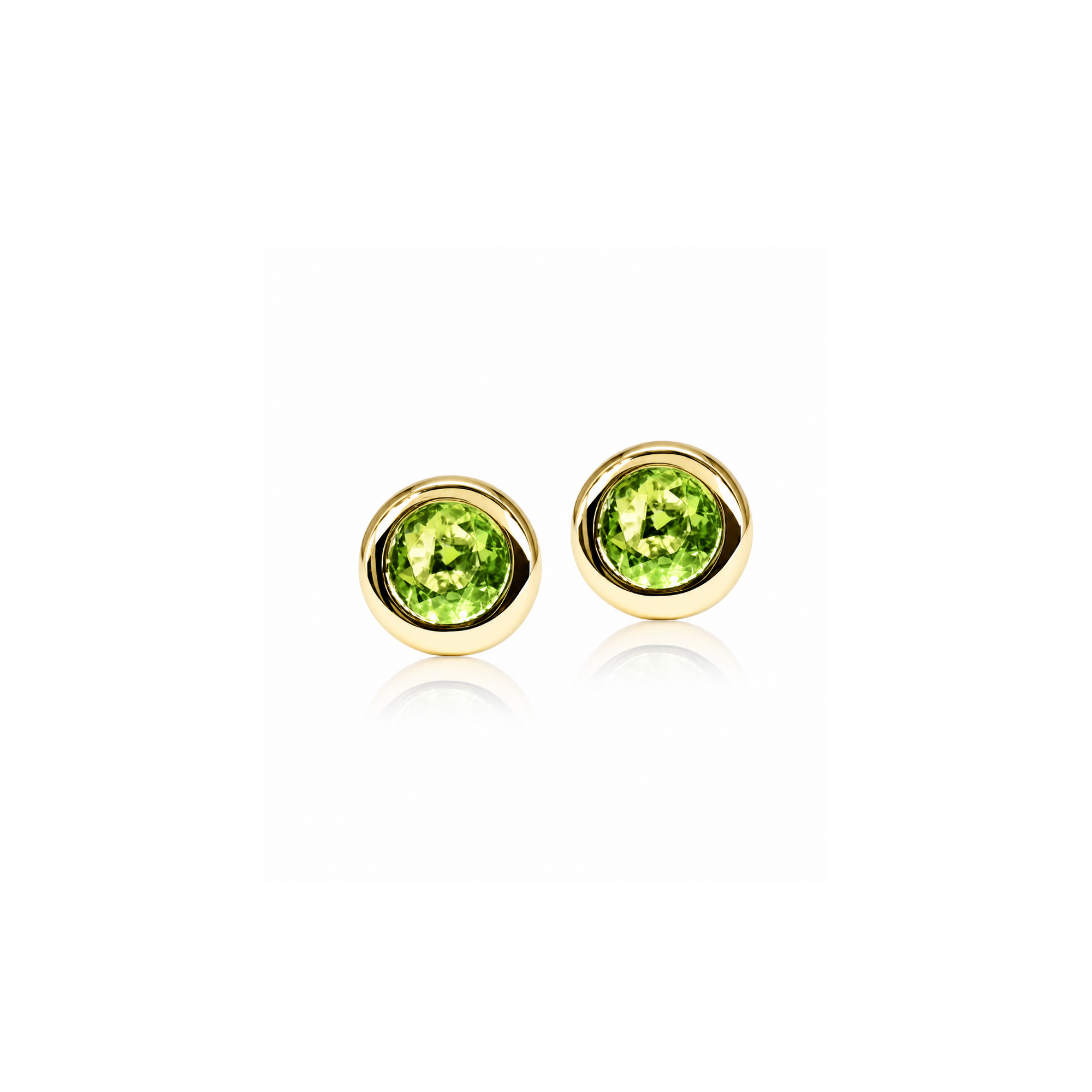 Jane Taylor Peridot Chubby Bezel Studs