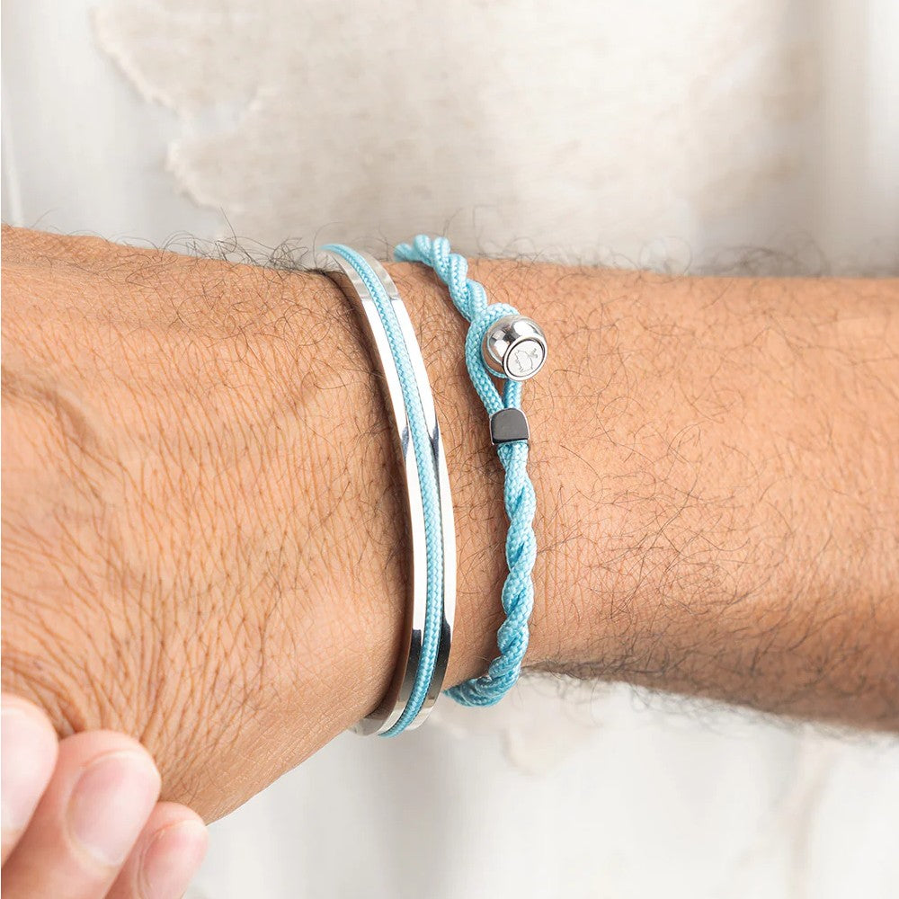 Pig & Hen Easy Ed Summer Blue | Silver Men's Bracelet