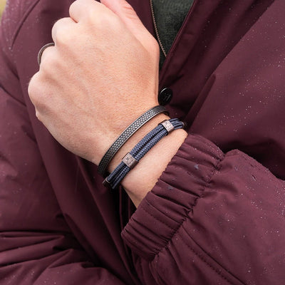 Pig & Hen Little Lewis DBL Slate Gray | Bronze Men's Bracelet