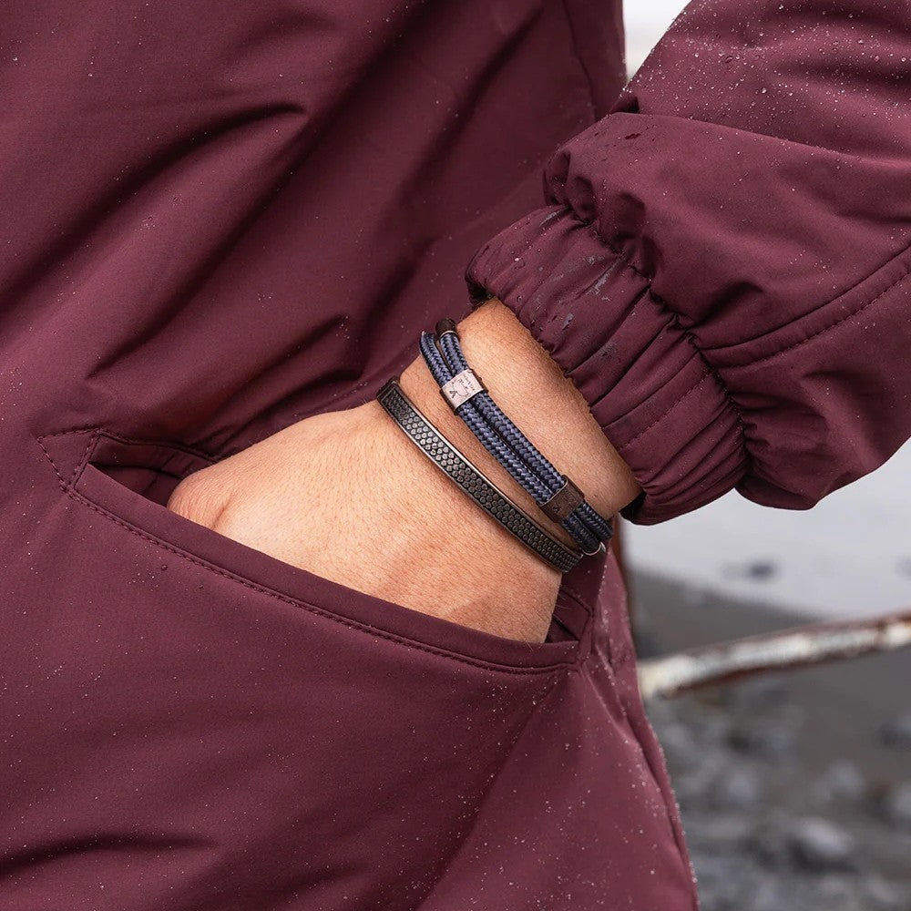 Pig & Hen Little Lewis DBL Slate Gray | Bronze Men's Bracelet
