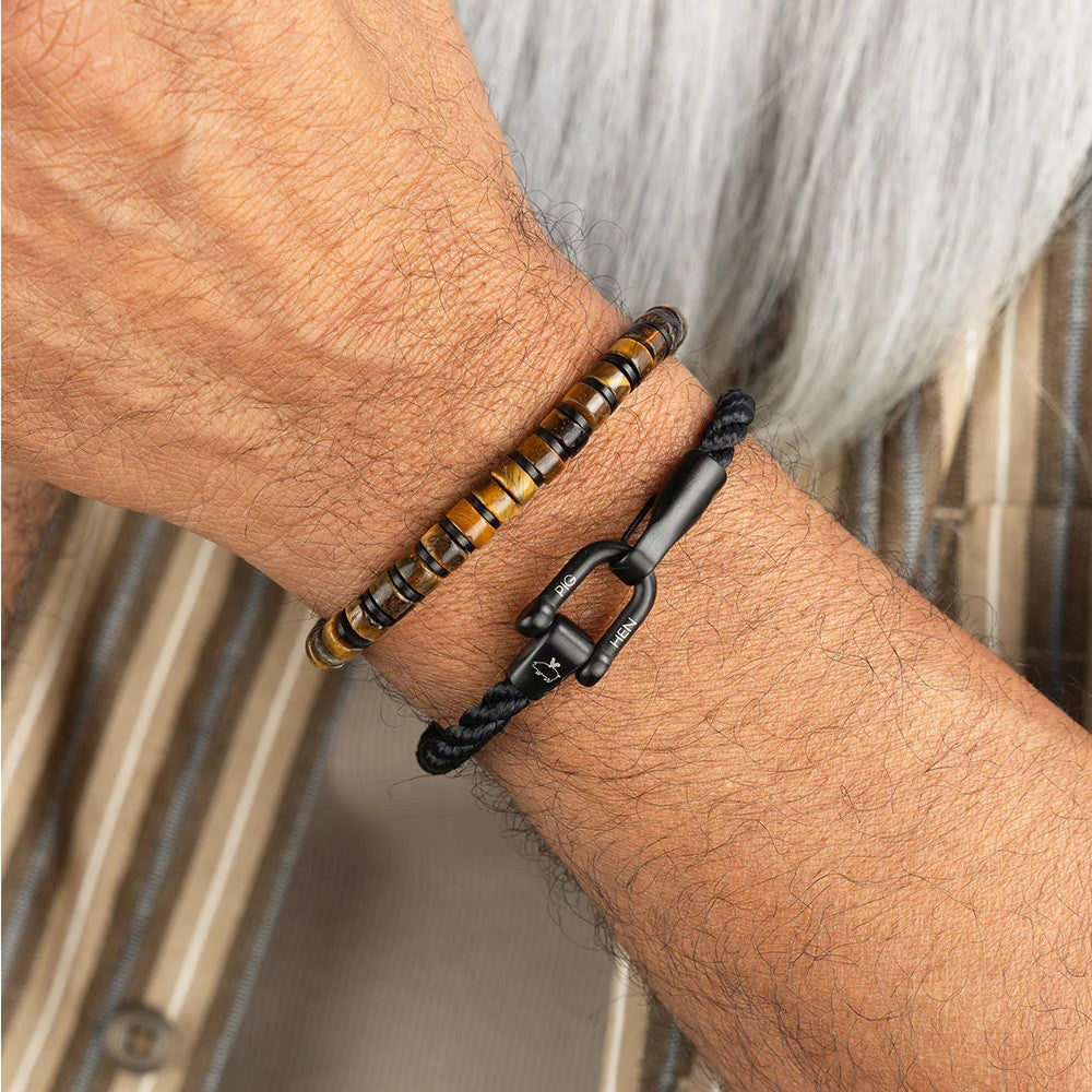 Pig & Hen Lobster Larry Black | Black Men's Bracelet