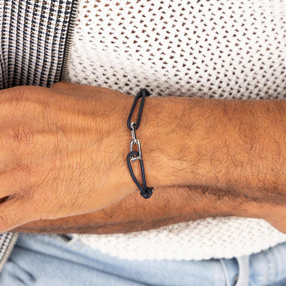 Pig & Hen Daunting Dean Navy | Silver Men's Bracelet