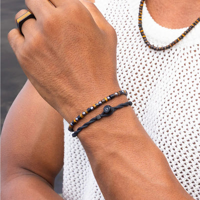 Pig & Hen Brontide Matsumoto | Black Men's Bracelet