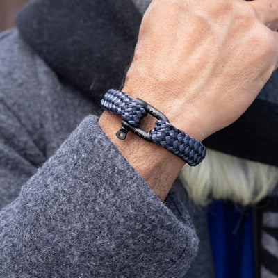 Pig & Hen Gorgeous George Navy - Slate Gray | Black Men's Bracelet
