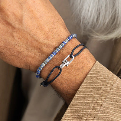 Pig & Hen Daunting Dean Navy | Silver Men's Bracelet