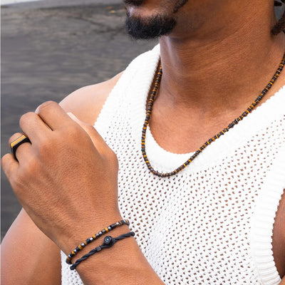 Pig & Hen Brontide Tiger Eye | Black Men's Necklace