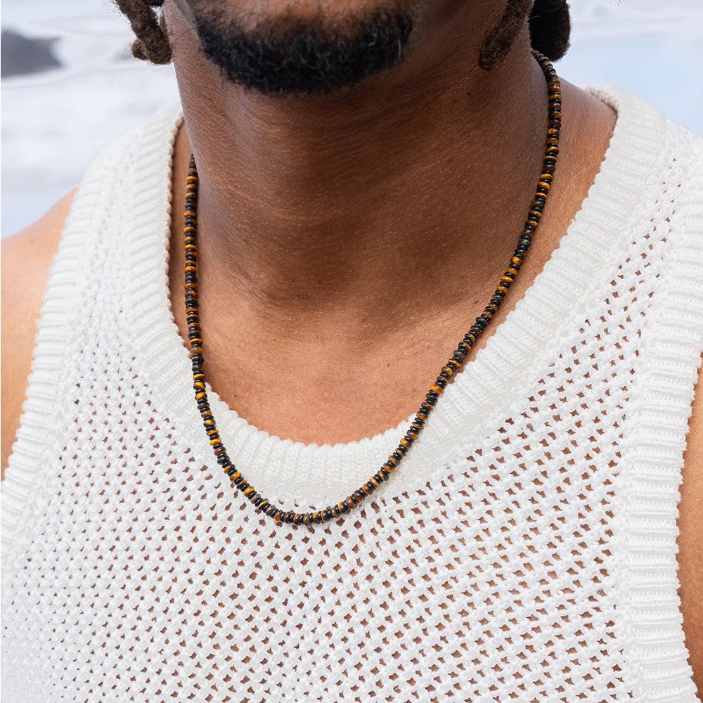 Pig & Hen Brontide Tiger Eye | Black Men's Necklace