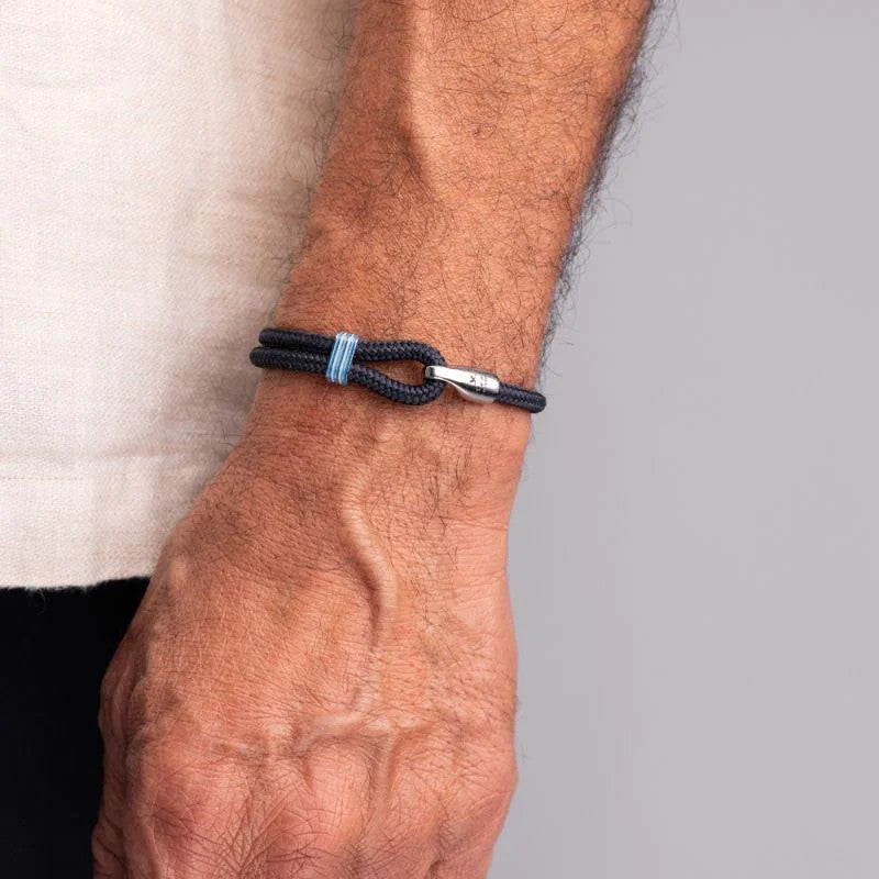 Pig & Hen Captain Carl Navy | Silver Men's Bracelet