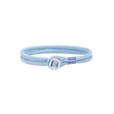 Pig & Hen Don Dino Stone Gray - Summer Blue | Silver Men's Bracelet